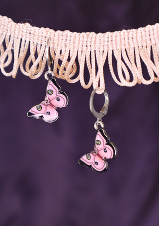 Blush butterfly mix & match earring