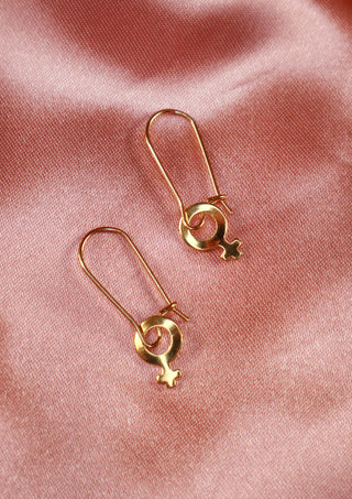Venus Hoops Gold Long