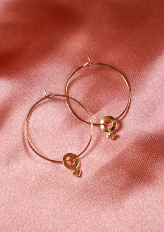 Venus Hoops Gold Medium