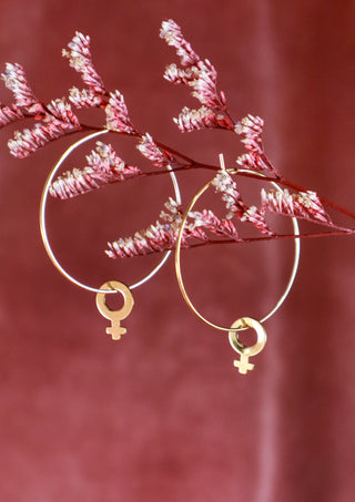 Venus Hoops Gold Medium