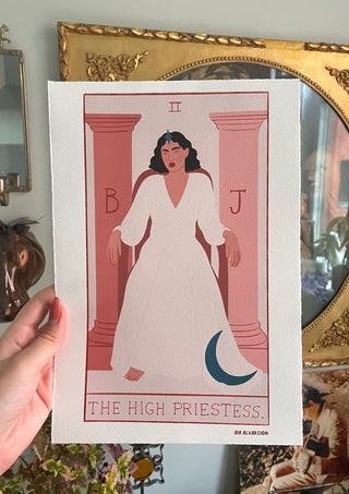 The high priestess art print by Ida Alvarsson