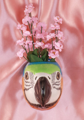 Small macaw wallvase