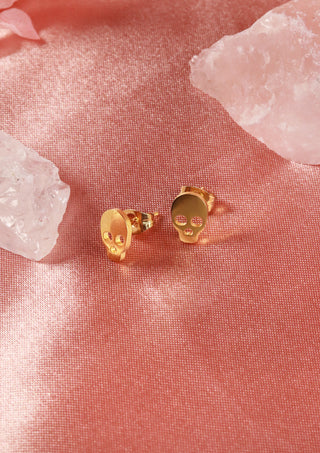 Golden Skull stud earrings