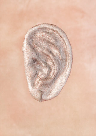 Silver stroke stainless stud earrings
