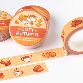 Cozy autumn washi tape by Birdie Tam