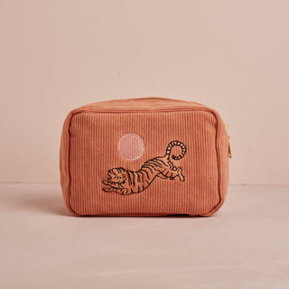 Corduroy Makeup Bag in Dusty Pink