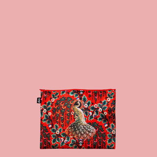 Peacock, Toile de Jouy, Tapestry - Recycled Zip Pockets