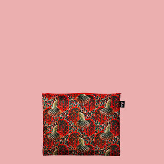Peacock, Toile de Jouy, Tapestry - Recycled Zip Pockets