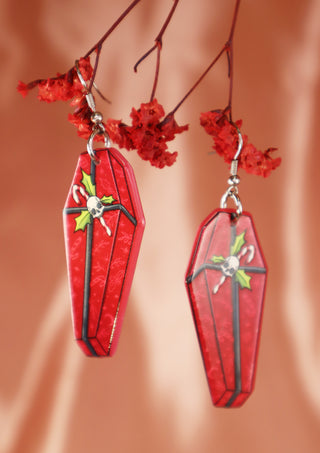 Holiday Coffin Earrings