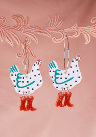 Dotty The Hen Earrings