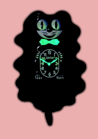 Kit Cat Klock Black Glow in the dark