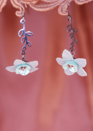 Himalayan Blue Poppy Earrings