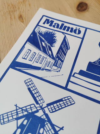 Malmö Blå Print av Collective Productions