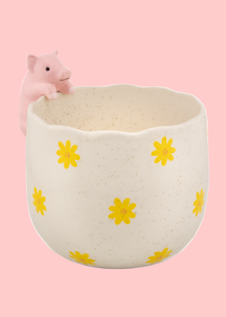 Peeking Pig Planter