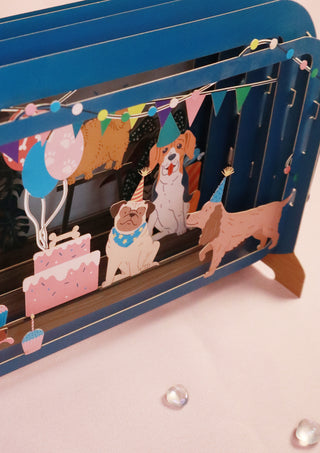 Pop Up Card Dog Party