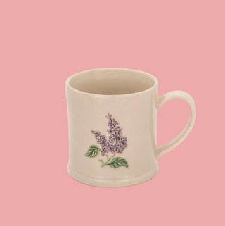 Lilac Flower Embossed Mug