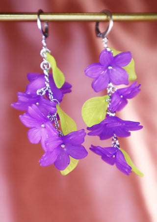 Sweet Purple Bouquet Earrings