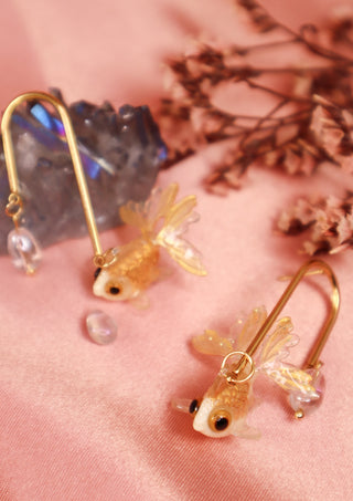 Swimming Goldfish earrings