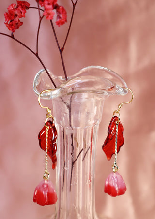 The Red Tulip Earrings