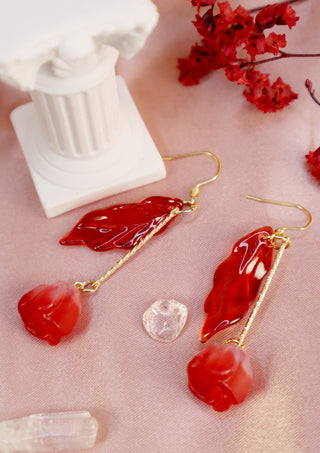 The Red Tulip Earrings