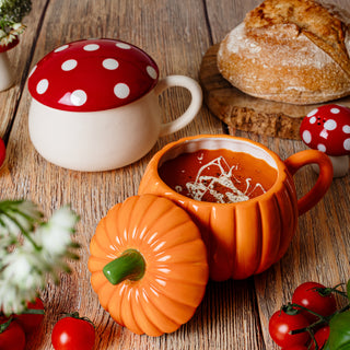 Pumpkin Soup Bowl with Lid