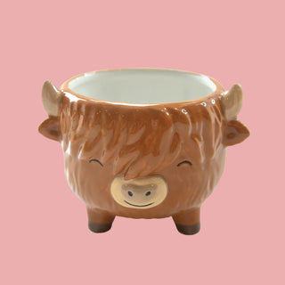 Highland Cow Mini Planter on Legs