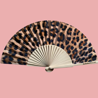 Leopard Print 23cm fan
