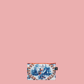 Peacock, Toile de Jouy, Tapestry - Recycled Zip Pockets