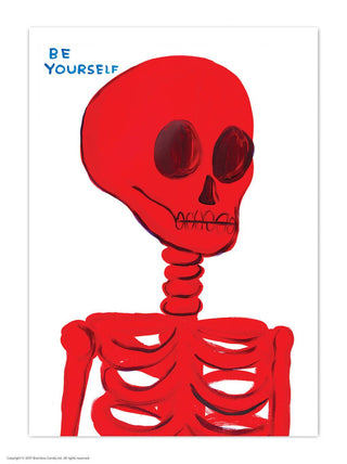 Funny A6 Art Postcard By David Shrigley - Be Yourself