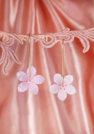 Delicate Pink Bloom Earring