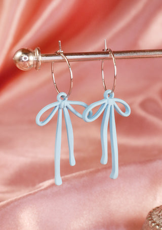 Pastel Bow Hoops