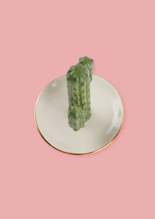 The Potting Shed Cactus Ring Holder Trinket Dish In Gift Box