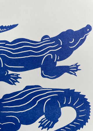 Risograph Print "Crocodiles" By TinTin