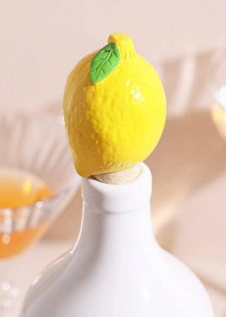 Lemon Cork Bottle Stopper