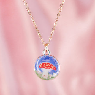 Fly Agaric Scene Necklace