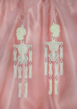 Glow in the dark skeleton Earrings