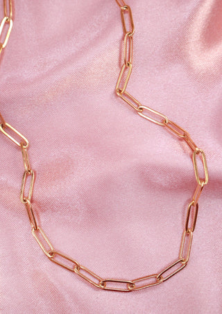 Gold Paperclip Chain Necklace