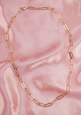 Gold Paperclip Chain Necklace