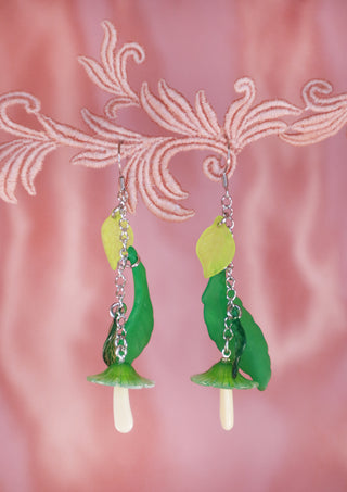 Forest Mushroom Earrings Green (Limited edition)