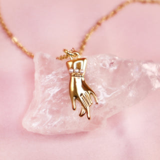 Pearly Hand Necklace