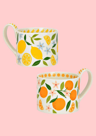 Cup with lemon design