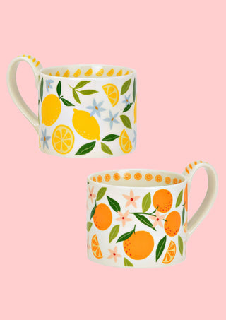 Cup with orange design