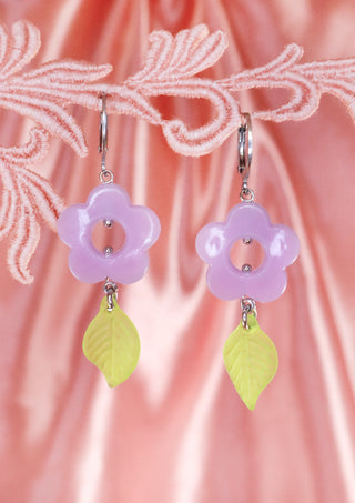 Dangly Violets Earrings