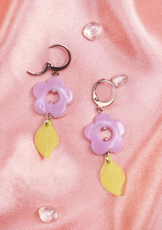 Dangly Violets Earrings