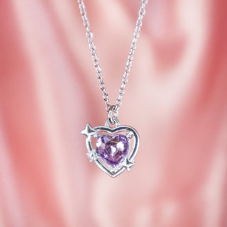 Lilac Heart Necklace