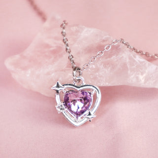 Lilac Heart Necklace