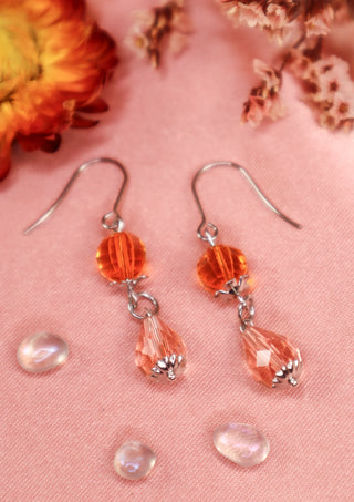 Orange and Pink Glow earrings