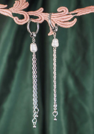 Pearl Drip Hoops
