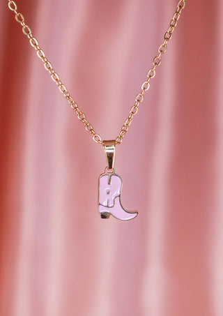 Tiny Cowboy Boot Necklace