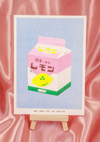 A Box Of Lemon Milk - Risograph Print